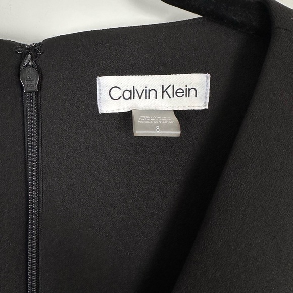 NWT Calvin Klein Ruched Sheath Dress Black Cutout Detail Size  8 - Picture 8 of 9